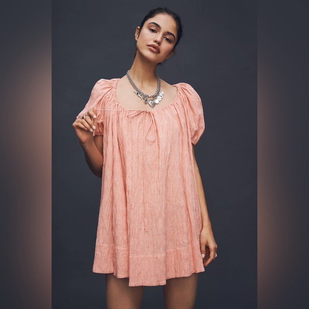 NWT! Anthropologie Maeve Scoop-Neck Mini Swing Dress - Size Small 🍥